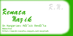 renata mazik business card